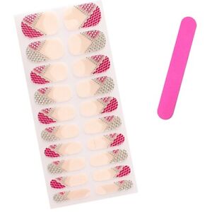 Party Gift  Nail Art 3d Stickers Pink Romance Full Size Self-Adhesive Stylish