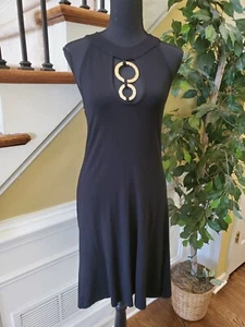 Tuzzi Black Dress with Silver Accents Small Fit - Picture 1 of 9