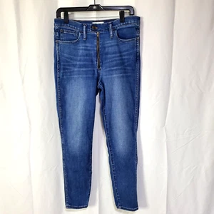 Jeans Madewell 10” tiro alto Roadtripper talla 30 desgastados lavado medio (31x26) - Imagen 1 de 13