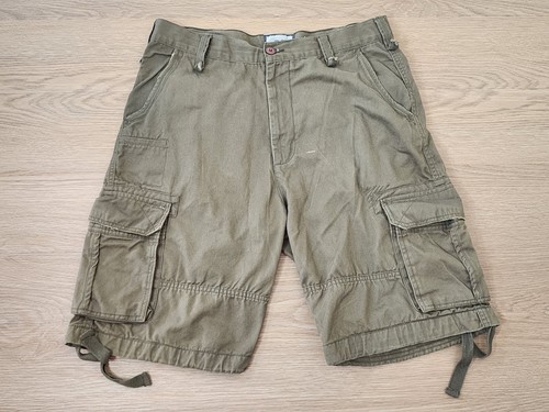 Jordan Craig pantaloncino uomo 36 beige cargo chino kaki piatto davanti skater grunge Y2K