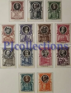 5276- VATIACANO - VATICAN CITY 1953 PONTEFICI E BASILICA FULL SET 13 STAMPS MNH - Imagen 1 de 1