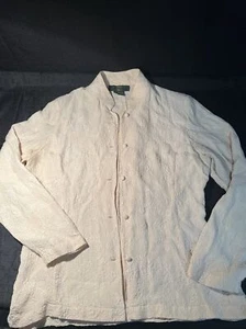 Orvis Button Down Shirt Long Sleeve 100% Silk Women’s Size S Cream Color - Picture 1 of 13