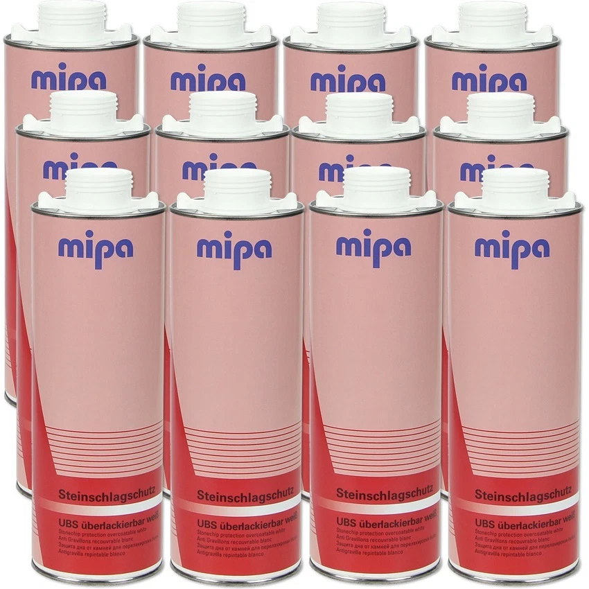 12x1l Unterbodenschutz Steinschlagschutz WEISS Konservierung Antidröhn MIPA