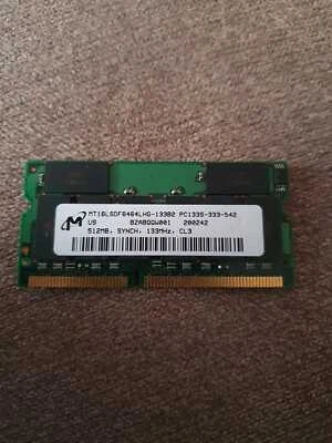 Apple Micron MT16LSDF6464HG-133B2 PC133S 512MB 133MHz M8631G/A - Image 1 of 2