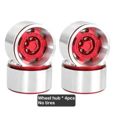 1.9" Rubber Tires+metal Wheel Hub For 1/10 Rc Crawler Car Traxxas Trx4 Trx6 Axia - Image 1 of 4