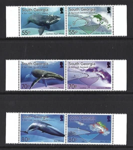 SOUTH GEORGIA 2021 WHALES UNMOUNTED MINT, MNH MARGINALS - Picture 1 of 1