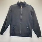 Matinique Full Zip Naples Jacket Ribbed Knit Long Sleeve Collared Black Size M