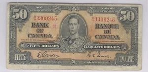 1937 $50 Bank of Canada Gordon Towers BC-23b! - Bild 1 von 2