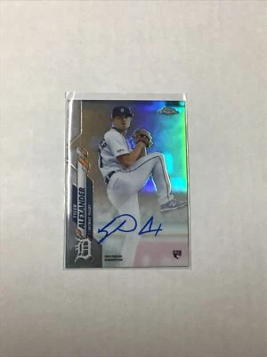2020 TOPPS CHROME REFRACTOR TYLER ALEXANDER AUTO #206/499 Detroit Tigers - Image 1 of 2