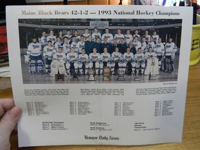 1992-93 Maine Hockey Team Photo *Paul Kariya*Dunham*Ferraro*Snow*Montgomery*! - Image 1 of 4