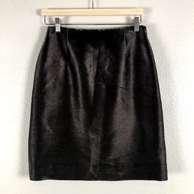 Ralph Lauren Skirt Womens 6 Silver Black Label Pencil Dressy Event Cocktail - Image 1 of 4