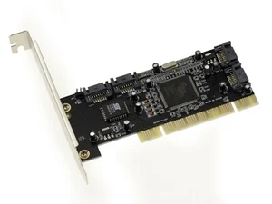 PCI RAID SATA Card 4 Ports - Isolated Disks Or RAID 0 1 0+1 - SIL3114 - Picture 1 of 3