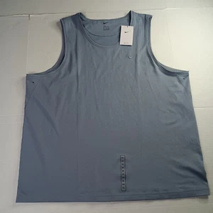 Nike Dri-FIT Tank Top Men's 2XL XXL Slate Blue Muscle Shirt Workout Yoga Casual - Picture 1 of 7