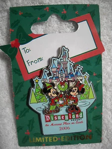 DLR Merriest Place on Earth 2006 - Prendedor Disney Navidad Navidad Mickey & Minnie* - Imagen 1 de 1