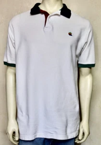APPLE COMPUTER Mac vintage tęczowa koszulka polo personel XL - Zdjęcie 1 z 6