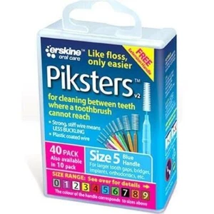 Spazzolino interdentale Piksters - blu taglia 5 0,70 mm - 40 spazzole per confezione