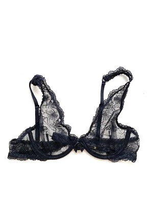 I.D. Sujetador Sarrieri de encaje y cristales negro talla 75 EUR Foto 1 de 4