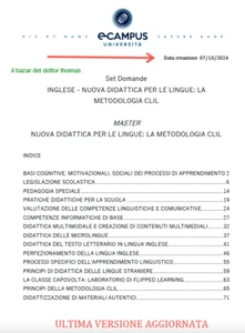 NUOVO Paniere 2024/2025 completo CLIL ECAMPUS - INGLESE AGGIORNATO 7/10/2024 - Foto 1 di 3