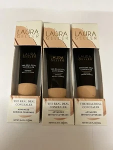 LAURA GELLER REAL DEAL CONCEALER 3 X 12ML (36ML) ~ SHADE~ Golden Medium NEW - Picture 1 of 1
