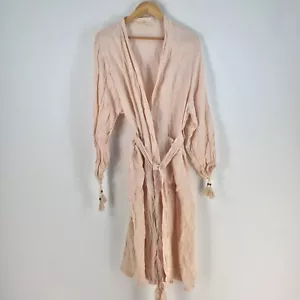 Spell and the gypsy womens mae linen duster rober kimono size S/M pink 077424 - Picture 1 of 12