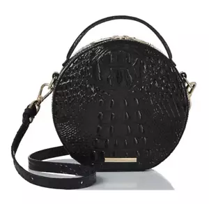 Borsa a tracolla Brahmin Melbourne Collection in pelle nera con corsia nuova con etichetta - Foto 1 di 9