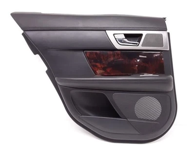 09–15 Jaguar XF LH painel da porta traseira lado do motorista couro bege fabricante de equipamento original - Imagem 1 de 4