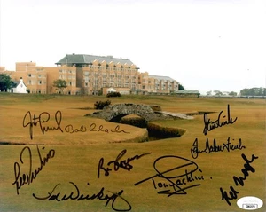 BRITISH OPEN HANDSIGNIERTES 8x10 FARBFOTO SIGNIERT VON 9 OPEN CHAMPIONS JSA - Bild 1 von 1