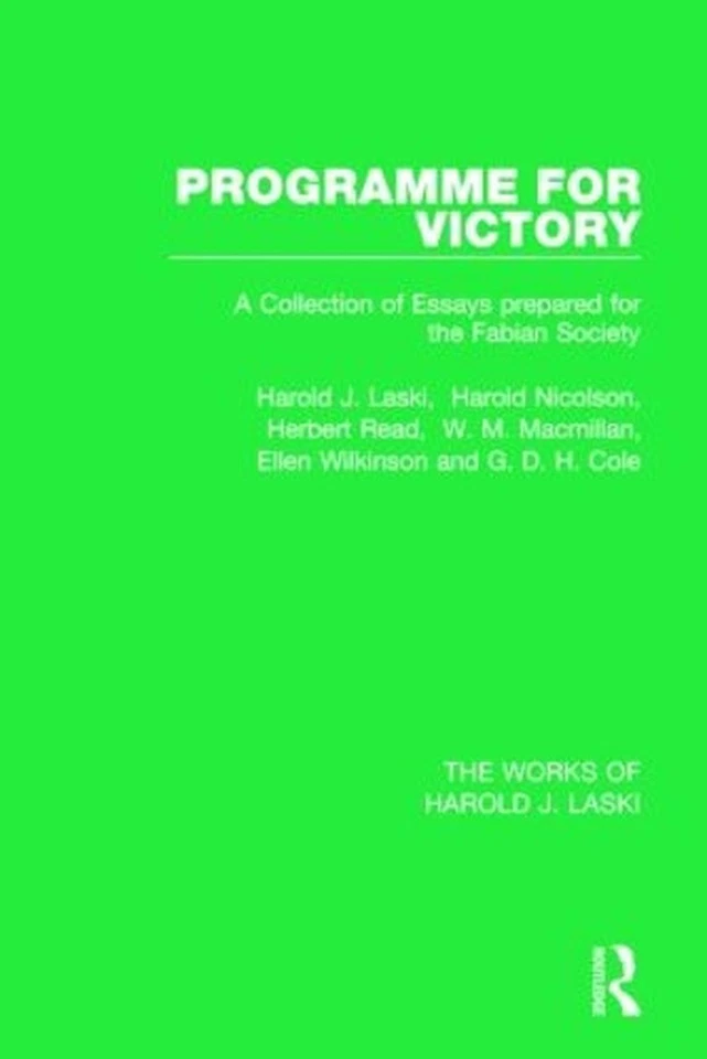 Programme for Victory (Works of Harold J. Laski): A Collection of Essays prepare - Image 1 of 1