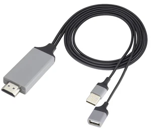 Telefono E Tablet 1080P HDMI Specchio Cavo 2 in 1, HD Maschio a 2 USB a Femmina/ - Foto 1 di 12
