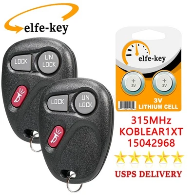 2 para Chevrolet Tahoe Avalanche GMC Yukon XL 2001 2002 mando a distancia llavero 3 botones Foto 1 de 4