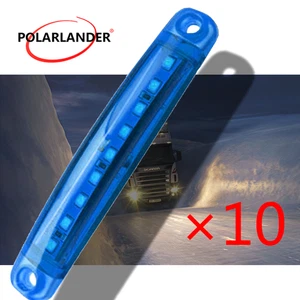 10PCS BLUE 9led 1Wx9 truck side light 12-24V universal 3030 lamp beads - Picture 1 of 12