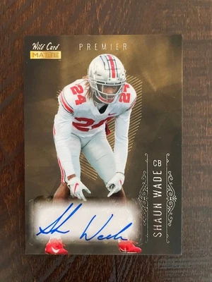 Shaun Wade Autograph Ohio State Buckeyes 2021 Wild Card Matte Premier - Image 1 of 2