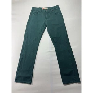 Levis 513 Youth Boys Green Slim Straight Leg Pants - Size 18 (29x29) - Picture 1 of 7