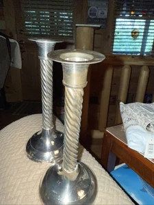 International Silver Company. Candelabros plateados 8”. 3,5” en base - Imagen 1 de 6