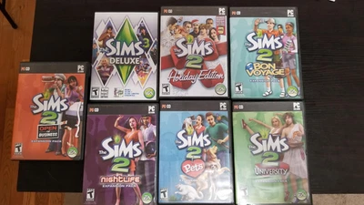 Die Sims PC MAC Lot Sims 2 Holiday Edition, Sims 3 Deluxe 5 Erweiterungen KOMPLETT - Bild 1 von 4