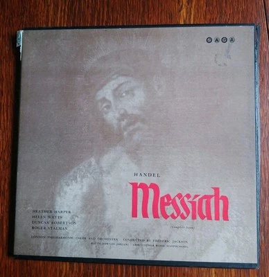 Handel Messiah  - 3 LP BOXED SET SAGA (1962) - MINT CONDITION RECORDS  - Image 1 of 4