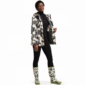 Regatta Womens Orla Kiely Waterproof Rain Mac Jacket - Black Trees - 14 - Picture 1 of 6