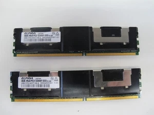 ELPIDA 8GB (2x 4GB) 2Rx4 PC2-5300f-555 Server RAM EBE41FE4ACFT-6E-E - Picture 1 of 4