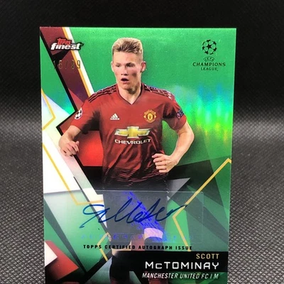 2018-19 Topps Finest Uefa Champions League Scott McTominay Auto Green /99 - Image 1 of 3