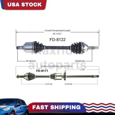 Junta de eje CV del lado del conductor del pasajero delantero para Ford Five Hundred Mercury Montego Foto 1 de 3