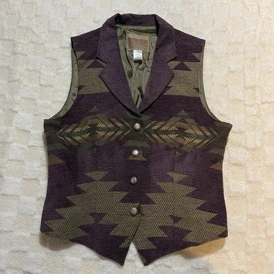 Chaleco tapiz azteca del suroeste de Roughrider by Circle T para mujer forrado grande Foto 1 de 4