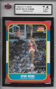 1986-87 FLEER BASKETBALL RC Spud Webb #120 KSA 7.5 NM+ Atlanta Hawks - Picture 1 of 2