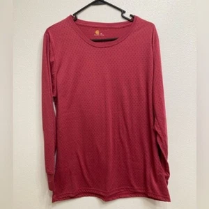 Carhartt Long Sleeve Jersey Burn Out T-Shirt, Scrub Top, Pink, Women’s - XL - Picture 1 of 4