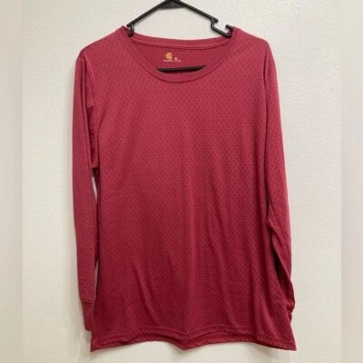 Camiseta Carhartt Manga Larga Jersey Burn Out, Blusa Médica, Rosa, Para Mujer - XL Foto 1 de 4