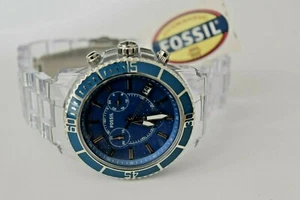 Reloj Fossil Transparente Azul Ligero Cronógrafo CH2625 $95 - Imagen 1 de 4