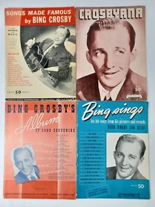 Lot of 4 Bing Crosby Piano Sheet Music - Bing Sings - Songs Made Famous + 2 more - Picture 1 of 10