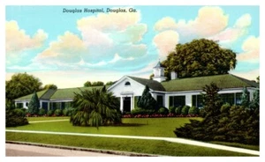 DOUGLAS HOSPITAL Douglas, GA linen - Postcard - Picture 1 of 2