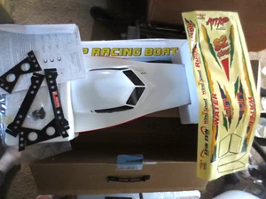 Vintage Double Horse 7004 Century RC Racing Boat 29.5" Not tested in box Yellow - Picture 1 of 15