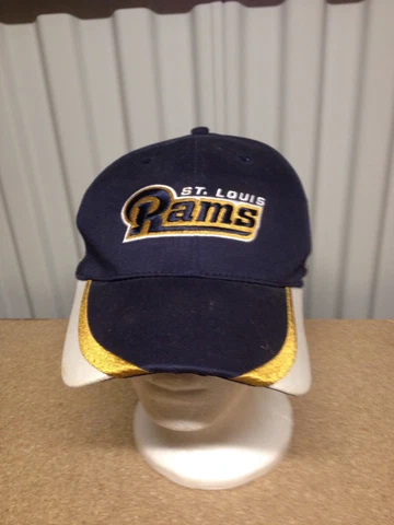 St Louis Rams NFL Football Ball Hat Cap Blue Gold Strapback Edward Jones (hb1) Cover