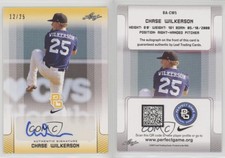 2017 Leaf Perfect Game National Showcase Yellow /25 Chase Wilkerson #BA-CW5 Auto